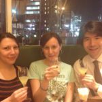 Yusuke, Magali and me at Bar Italia, Shinjuku